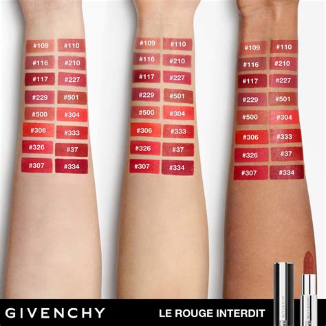 givenchy 315 swatch|givenchy lipstick rouge interdit.